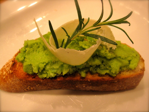 lampman, fava bean bruschetta