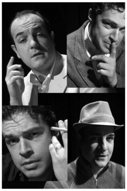 Clockwise from left: William Myers as Truman Capote, Barton Bund as Dylan Thomas, William Myers as Roch Carrier, Barton Bund as Jack Kerouac, in Blackbird ... - If-Only-In-My-Dreams-thumb-250x375-16317
