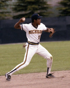 Bo Schembechler had Barry Larkin's number long before it was retired by the  Michigan baseball program