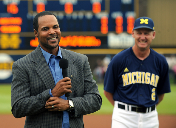 Bo Schembechler had Barry Larkin's number long before it was retired by the  Michigan baseball program