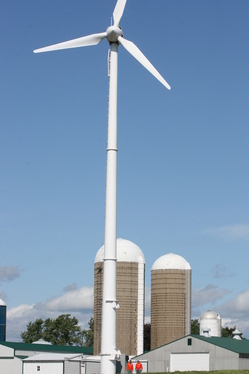 Braun brothers' wind turbine on York Township centennial farm