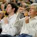 Michigan governor Rick Snyder, right, and his son Jeff, cheer to Hail to the Victors during the Michigan game against Alabama A&M. Angela J. Cesere | AnnArbor.com