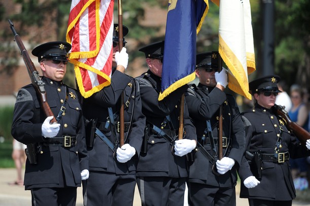 The Washtenaw County Sheriff's Department Honor Guard headed the  Ypsilanti Fourth of July parade down cross street on Wednesday morning.  Angela J. Cesere | AnnArbor.com