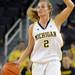 Michigan guard Courtney Boylan signals for a play. Angela J. Cesere | AnnArbor.com