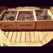 Strawberries, stevia and lavender sprout in wooden crates. (xovivaladiva)
