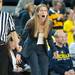Wolverines Head Coach Kim Barnes Arico yells at her team from the bench during the second half of their game against the Cornhuskers Thursday night.
Courtney Sacco I AnnArbor.com  