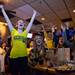 University of Michigan junior Megan Haran jumps up ins celebration as she watches the Wolverines play Louisville in the NCAA finals at Good Time Charley's in Ann Arbor.
Courtney Sacco I AnnArbor.com