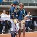 Wolverines pitcher sophomore Sara Driesenga talks to head coach Carol Hutchings before stepping up to bat  during the second inning of the NCAA regional title game against California, Sunday May 19.
Courtney Sacco I AnnArbor.com   