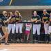 The Wolverines dugout cheers after Sierra Romero hits a two run double during the third inning of the NCAA regional title game against California, Sunday May 19.
Courtney Sacco I AnnArbor.com 