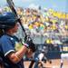Wolverines freshmen Sierra Romero warms up before stepping up to bate during the first inning of the NCAA regional title game against California, Sunday May 19.
Courtney Sacco I AnnArbor.com 