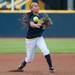 Wolverines shortstop freshmen Sierra Romero throws the ball to first base for an out during the sixth inning of the NCAA regional title game against California, Sunday May 19.
Courtney Sacco I AnnArbor.com 
