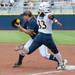 Wolverines fist basemen Caitlin Blanchard caches the ball at first base for an out during the sixth inning of the NCAA regional title game against California, Sunday May 19.
Courtney Sacco I AnnArbor.com 