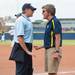 Wolverines head coach Carol Hutchings argues with a referee during the seventh inning.
Courtney Sacco I AnnArbor.com 