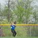 A Lincoln outfielder catches a pop up during the third inning against Saline Thursday, May 9.
Courtney Sacco I AnnArbor.com