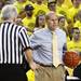 Michigan head coach John Beilein is frustrated after a turnover as the Michigan men's basketball team took on Arkansas Pine-Bluff at the Crisler Arena Tuesday December 13, 2011. Michigan won the game. Jeff Sainlar I AnnArbor.com