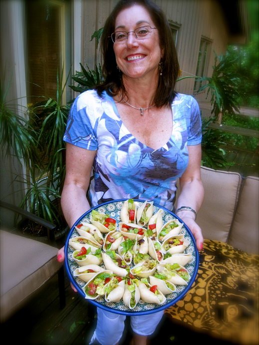 Appetizer Pasta Shells stuffed with Chopped Italian Salad is the perfect  recipe for busy people