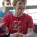 Ann Arbor resident Mary Ellen Weakley, right, sings along with the music of Dave Boutette and Jason Dennie. Angela J. Cesere | AnnArbor.com 