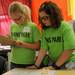 Burns Park elementary 4th graders Kat Stanczak, right, and Nina Vandervelde identify rocks for the Washtenaw Elementary Science Olympiad. Angela J. Cesere 