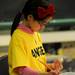 Angell elementary 4th graders Emma Shedden identifies a rock during the Washtenaw Elementary Science Olympiad. Angela J. Cesere 