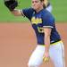 Michigan freshman Haylie Wagner pitches during the third series game against Purdue on Saturday afternoon. Angela J. Cesere | AnnArbor.com