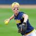 Michigan junior Amy Knapp fields the ball during the third series game against Purdue. Angela J. Cesere | AnnArbor.com