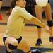 Huron's Erica Hotchkiss bumps the ball during the volleyball game against Skyline at Ann Arbor Huron High School on Oct. 4, 2011. Angela J. Cesere | AnnArbor.com