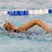 8-year-old Liberty swim team member Gabrielle Matos competes in heat 20 of the girls 8 and under 25 yard freestyle. Angela J. Cesere | AnnArbor.com 