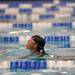 6-year-old Huron Valley Swim Club member Zoey Williston competes in heat 5 of the girls 8 and under 25 yard breaststroke race. Angela J. Cesere | AnnArbor.com 