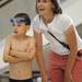 Anne Marsan and her son, 7-year-old Will Castanier of the Vet's Park swim team watch a friend compete during the boys 8 and under 100 yard freestyle relay. Angela J. Cesere | AnnArbor.com 