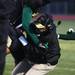 Daniel Hugan jumps with excitement as Ann Arbor Huron took on Ann Arbor Skyline Friday September 30, 2011 at Huron High School. Jeff Sainlar I AnnArbor.com 
