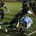 Huron's Jaavaid Love lays out Skyline's Torrey Juide as Ann Arbor Huron took on Ann Arbor Skyline Friday September 30, 2011 at Huron High School. Skyline won the game 28-12. Jeff Sainlar I AnnArbor.com 
