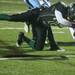 Huron's Daniel Hugan dives for a touchdown as Ann Arbor Huron took on Ann Arbor Skyline Friday September 30, 2011 at Huron High School. Skyline won the game 28-12. Jeff Sainlar I AnnArbor.com 
