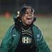 Blaire Mann reacts after being crowned Huron homecoming queen as Ann Arbor Huron took on Ann Arbor Skyline Friday September 30, 2011 at Huron High School. Skyline won the game 28-12. Jeff Sainlar I AnnArbor.com 
