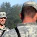 1st Lt. Neil Gikas has a laugh with other National Guard members at Camp Grayling in Grayling, Mich. AnnArbor.com is following Gikas and two other local soldiers on their deployment as part of a project called Viking's War, named for the battalion. The soldiers have been given equipment to provide dispatches from Afghanistan. Jeff Sainlar I AnnArbor.com